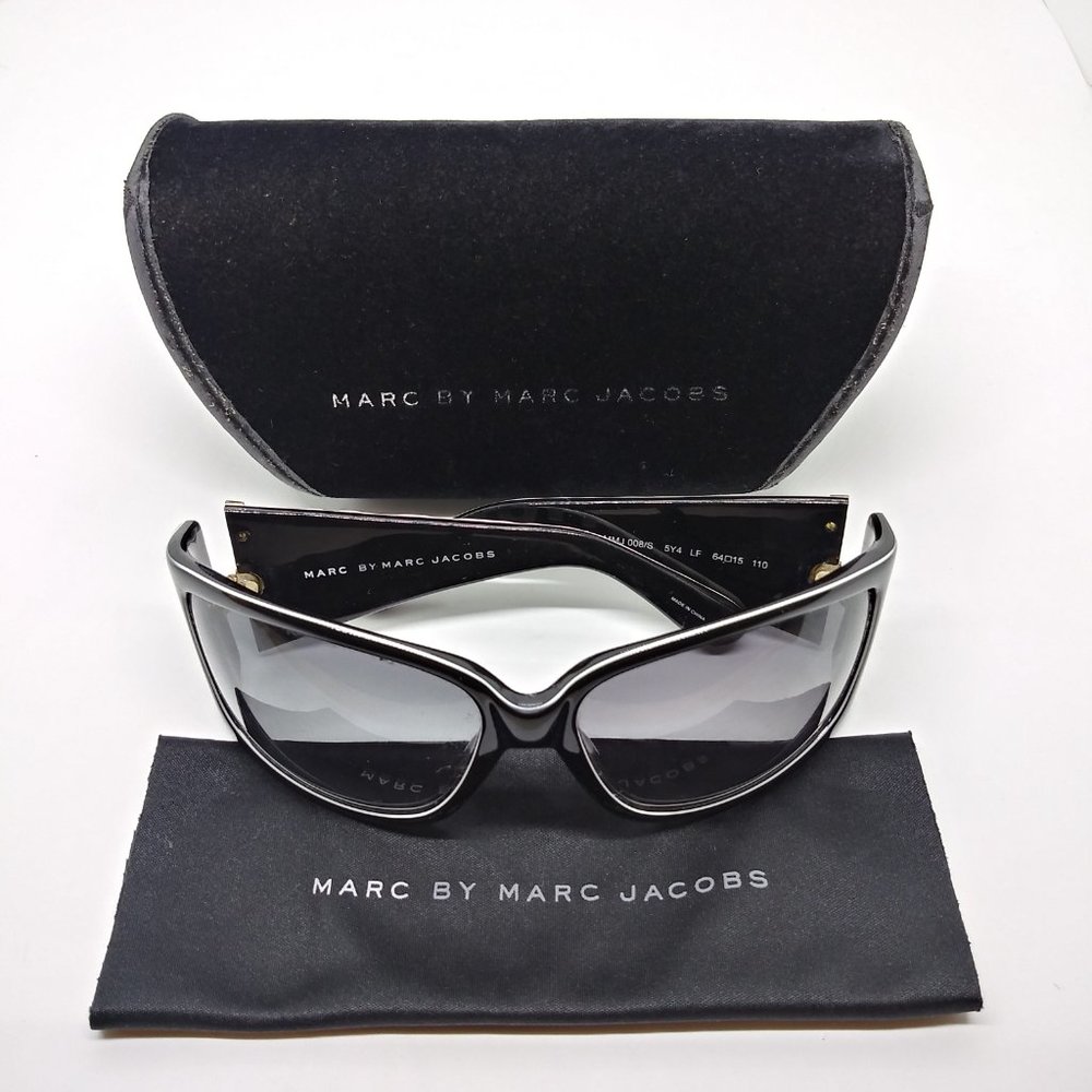 Marc by Marc Jacobs Ladies MMJ 008/S 5Y4 White/Black Lens Polarized Sunglasses